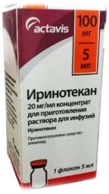 Иринотекан концентрат для р-ра д/инф., по 