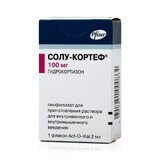 Солу Кортеф пор. лиофил. д/п р-ра д/ин. 100 мг фл., №1